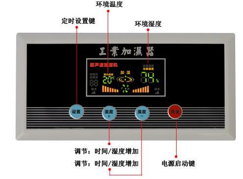 薄膜開關在濕佳HR-09D加濕機上的外觀圖